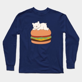 Kawaii Polar Bear Burger T-Shirt Long Sleeve T-Shirt